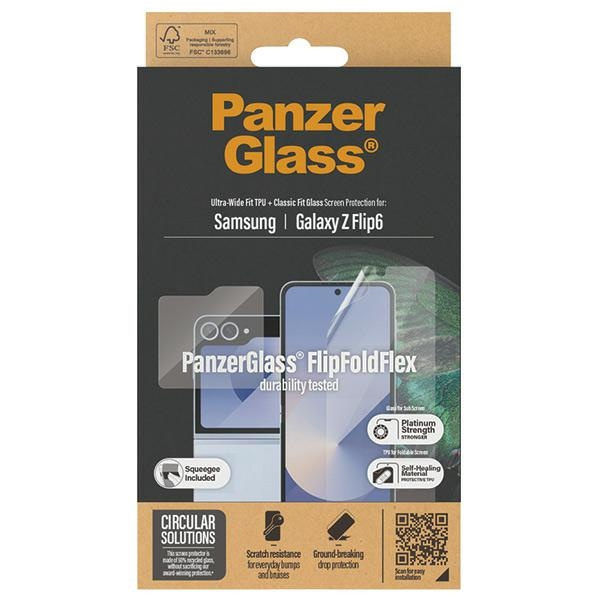 PanzerGlass Bundle 2in1 Sam Z Flip6 F741 Screen Protector Ultra Wide-Fit + TPU Classic Fit 7370