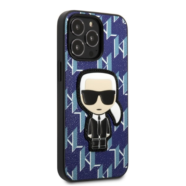Funda Karl Lagerfeld Klhcp13xpmnikbl iPhone 13 Pro Max 6.7" Hardcase Azul/blue Monogram Ikonik Patch Case