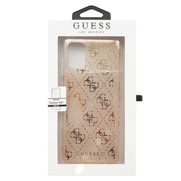  GUESS Samsung Galaxy A31 A315 4G Funda rígida dorada con purpurina