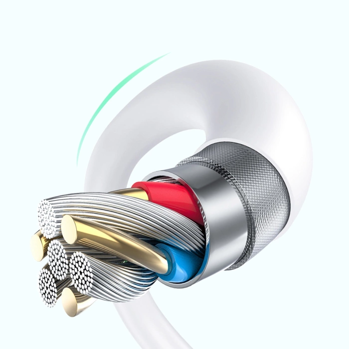 Wozinsky GaN 65W Charger with 2xUSB-C USB Ports with 65W CC Cable - White