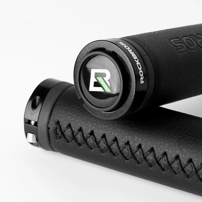 Rockbros 40210003001 poignées de guidon de vélo en microfibre - noir