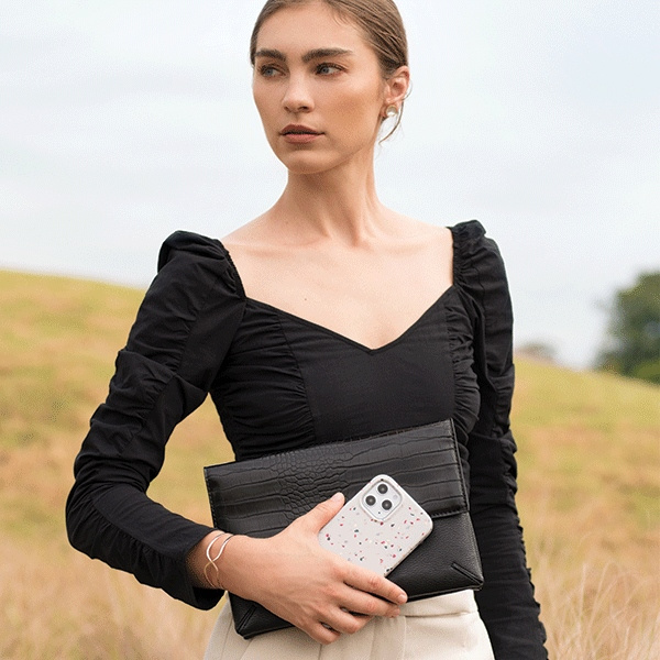 UNIQ etui Coehl Terrazzo iPhone 12/12 Pro 6,1" biały/natural white