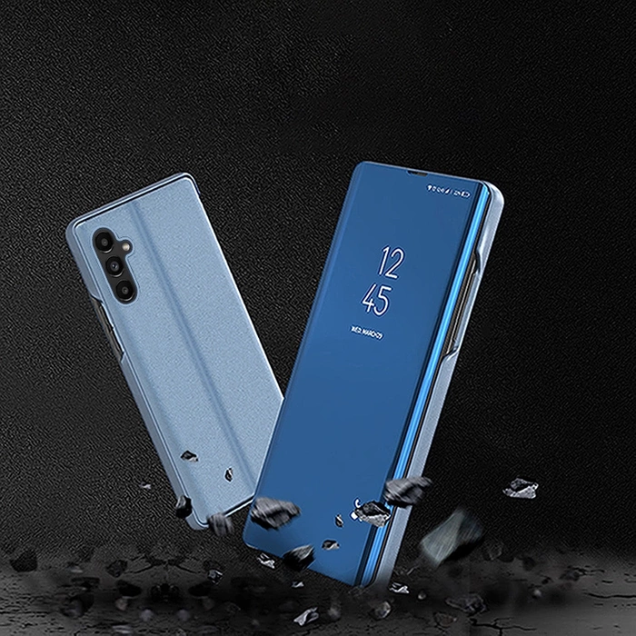 Funda Clear View Case para Samsung Galaxy A14 flip cover azul