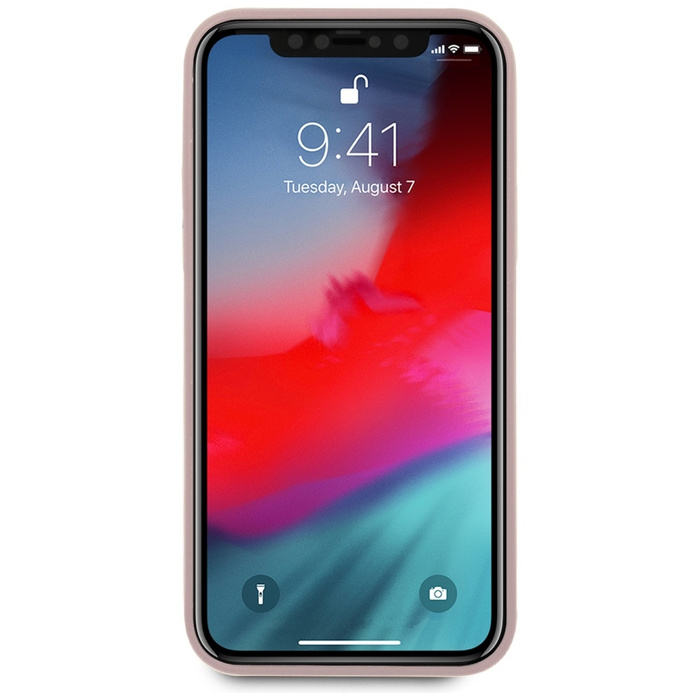 Telefontok GUESS Apple iPhone 12 Mini 5.4 szilikon Script Gold Logo GUHCP12SLSLMGLP Világos rózsaszínű keménytok