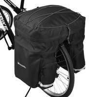 Wozinsky Bicycle Bike Pannier Bag Rear Trunk Bag with Shoulder Strap and Bottle Case 60L black (WBB13BK)