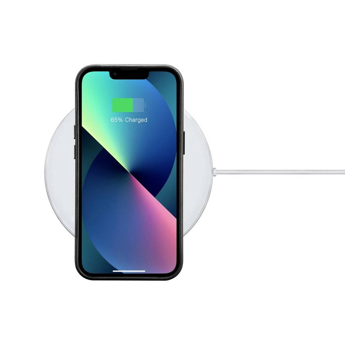 iCarer Oil Wax Premium Leather Case iPhone 14 Étui en cuir magnétique avec MagSafe Noir (WMI14220701-BK)