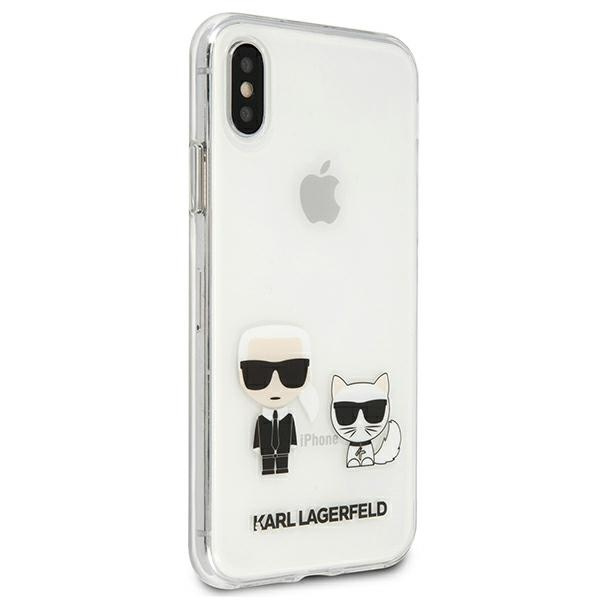 Hülle KARL LAGERFELD Apple iPhone Xs Max Transparent Karl &amp; Choupette Klar Hartcase