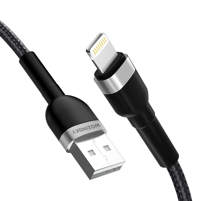 Wozinsky WNBAL1 USB-A / Lightning 2,4A Kabel 1 m - Schwarz