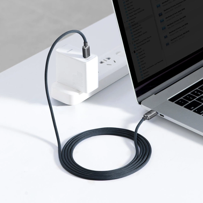 Baseus CAJY000701 USB-C – USB-C PD-Kabel 100 W 5 A 480 Mbit/s 2 m – Schwarz