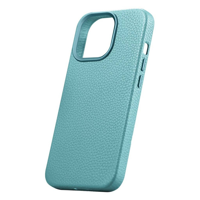 iCarer Litchi Premium Leather Case iPhone 14 Pro Max Funda magnética de cuero con MagSafe Green (WMI14220712-GN)