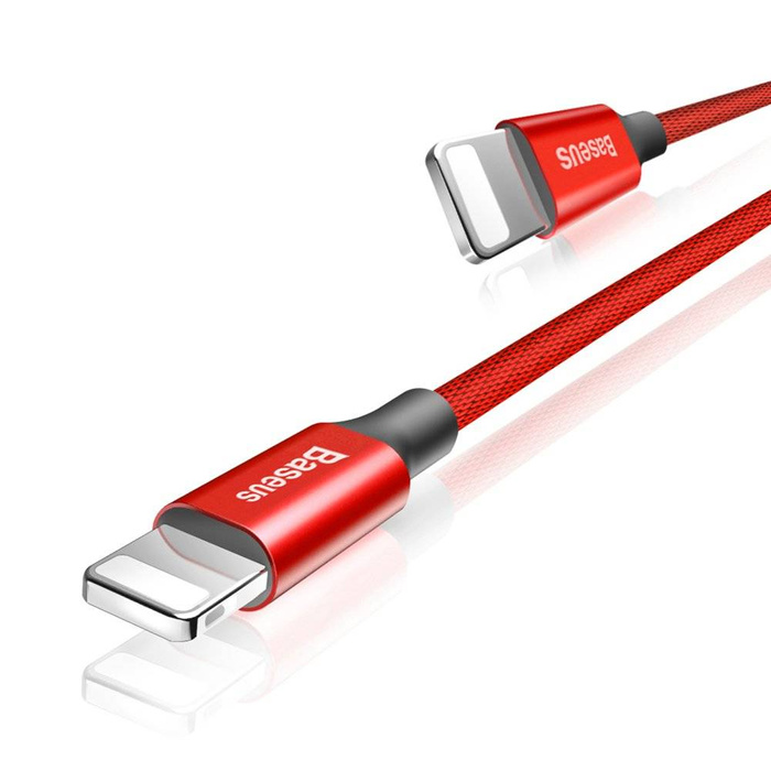 Baseus Yiven USB / Lightning Ladekabel Datenkabel Textilkabel Gewebekabel 1,8M rot (CALYW-A09)