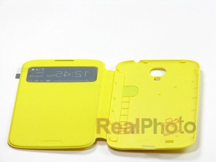 Funda SAMSUNG Galaxy S4 SIV I9500 I9505  Flip S-VIEW EF-CI950BWEG Amarillo