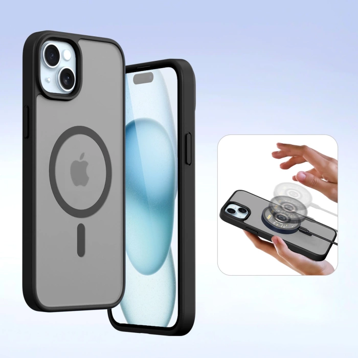 Dux Ducis Lawa Leather Case for iPhone 15 - Black