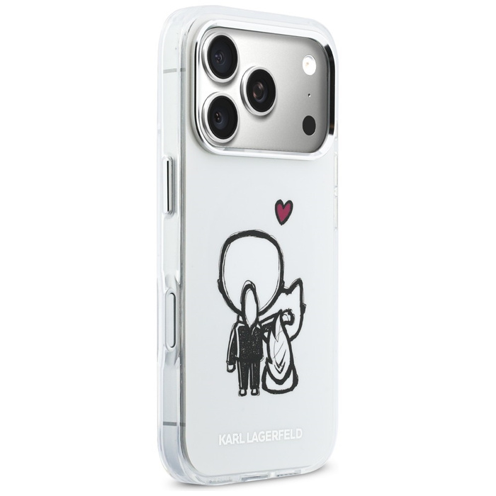 Etui Karl Lagerfeld Karl & Choupette     Back MagSafe do iPhone 17 Pro przezroczysty