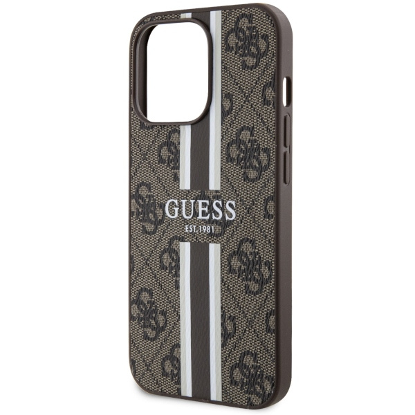 Hülle Guess GUHMP13XP4RPSW iPhone 13 Pro Max 6.7" braun/braun hartcase 4G Printed Stripes MagSafe Case