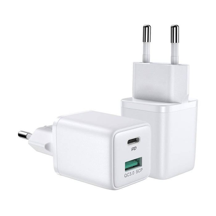 Joyroom nabíječka USB / USB Type C 30W Power Delivery QuickCharge 3.0 AFC FCP White (L-QP303)