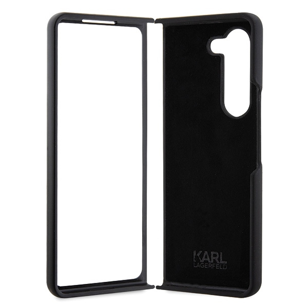 Cover Karl Lagerfeld KLHCZFD5SNIKBCK Z Fold 5 rigidocase nero/nero Silicone Ikonik