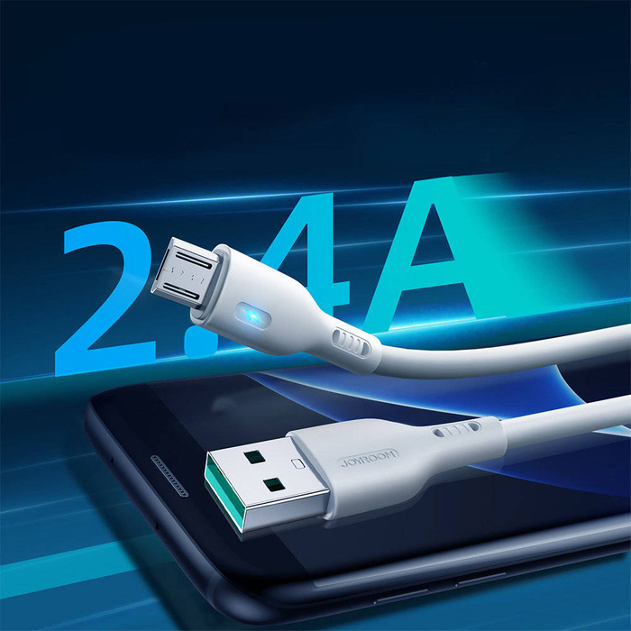 USB cable - micro USB 2.4A 2m Joyroom S-UM018A13 - white