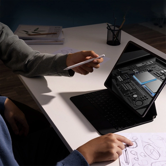 [B WARE] Baseus Smooth Writing 2 Stylus mit aktiver Spitze für iPad mit austauschbarer Spitze – Weiß