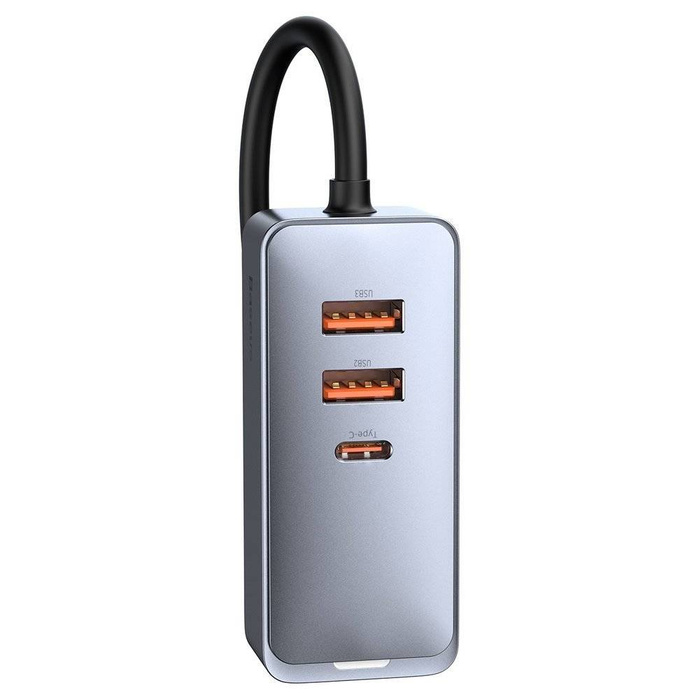 Baseus Share Together nabíječka do auta 3x USB / USB Type C 120W PPS Quick Charge Power Delivery šedá (CCBT-B0G)