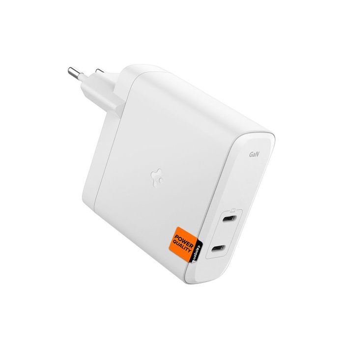 Ladergerät Spigen ARCSTATION PRO GAN-1402 2-PORT NETZWERK LADEGERÄT 140W WEISS
