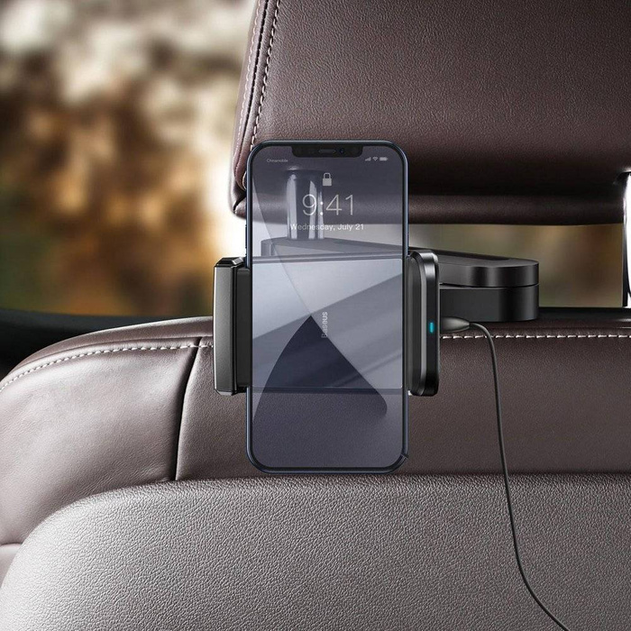 Baseus Energy Storage Backseat Holder Wireless Qi 15 W Charger black (WXHZ-01)