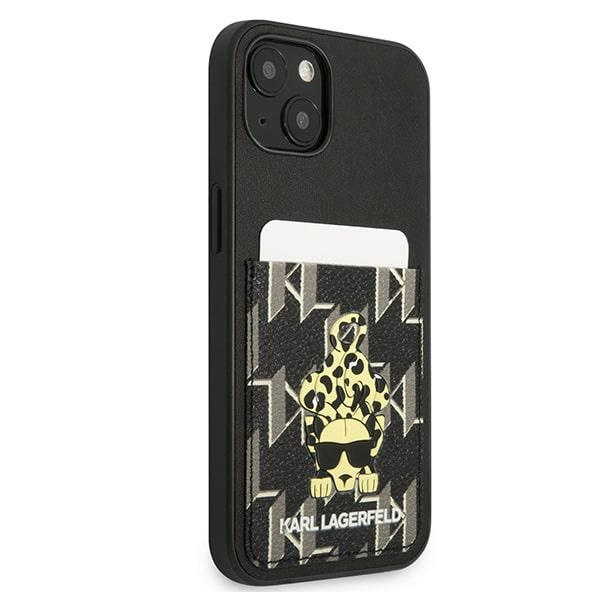 Hülle KARL LAGERFELD Apple iPhone 13 Karlimals Cardslot Schwarz Hartcase
