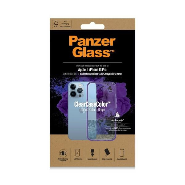 PanzerGlass ClearCase iPhone 13 Pro 6.1" Antibakteriell Militärische Qualität Grape 0337