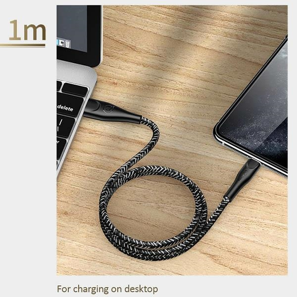 USAMS Câble tressé U41 Lightning/USB Fast Charge 1m rouge/rouge SJ391USB02 (US-SJ391)