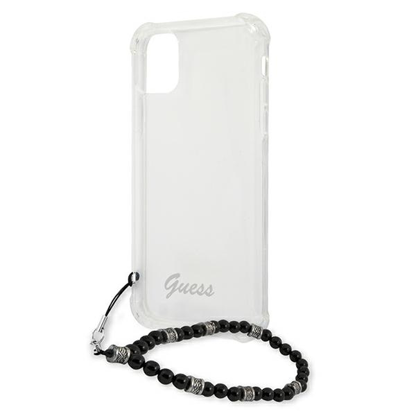 GUESS Case Apple iPhone 12 12 Pro Black Pearl Clear Hardcase