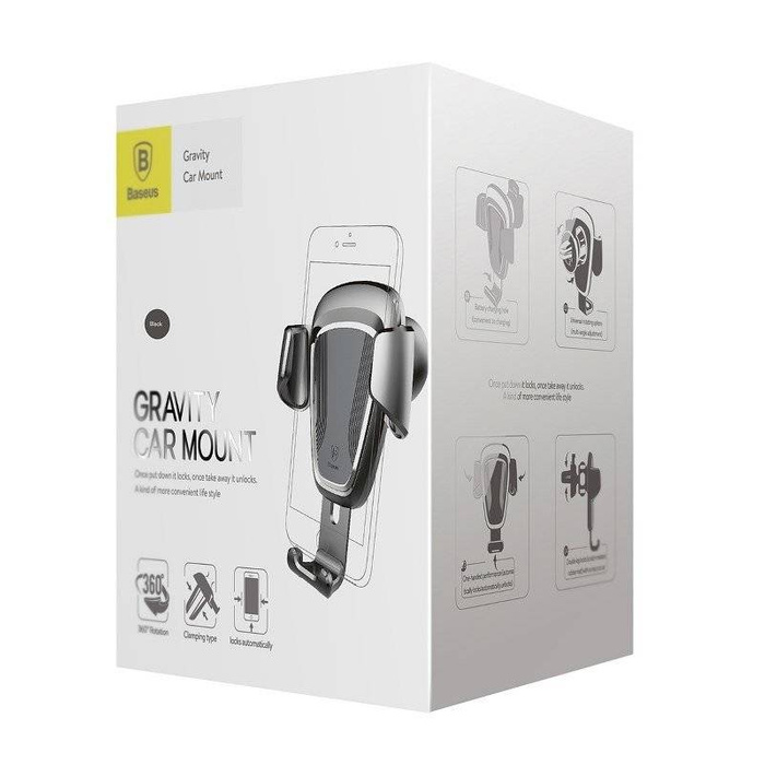   gravedad BASEUS para la parrilla del coche negro SUYL-01