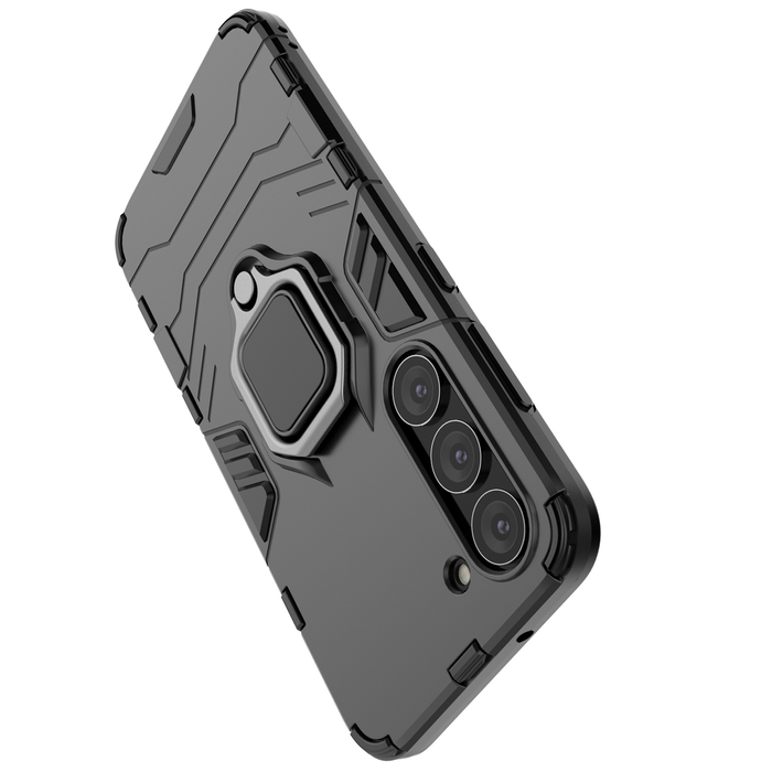 Ring Armor Hülle für Samsung Galaxy S23 gepanzerte Hülle magnetischer Haltering schwarz