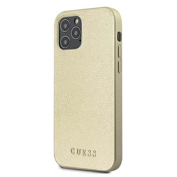 Case GUESS Apple iPhone 12 Pro Max Iridescent GUHCP12LIGLGO Golden Hardcase