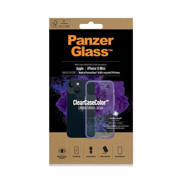 PanzerGlass ClearCase iPhone 13 Mini 5.4" Antibakteriell Militärische Qualität Grape 0327