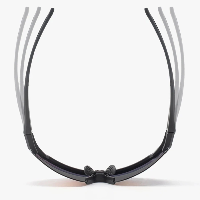 Rockbros Polarisierte Fahrradbrille mit UV-Schutz und Korrektureinsatz 14120008006 Graue Gläser - Schwarz