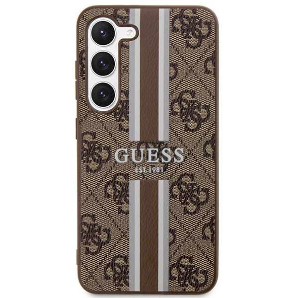 Case Guess GUHCS23SP4RPSW S23 S911 brown/brown hardcase 4G Printed Stripe Case