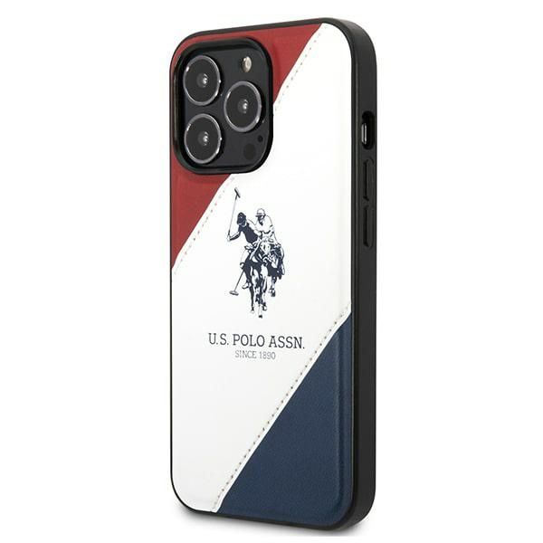 US Polo USHCP14XPSO3 iPhone 14 Pro Max 6.7" weiß/weiß Tricolor Embossed