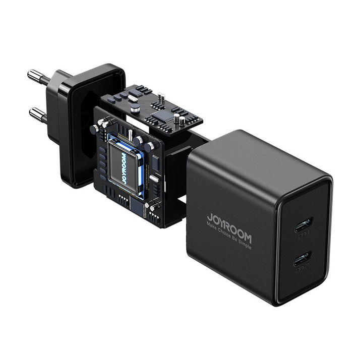 Joyroom JR-TCF09 chargeur rapide 2x USB-C 40W - noir