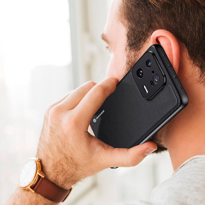 Dux Ducis Fino pour Xiaomi 13 Pro avec cadre en silicone bleu