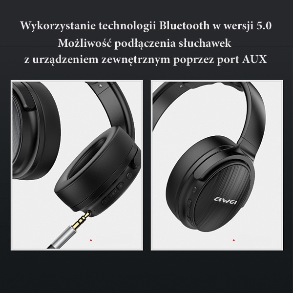 AWEI Casque d'écoute Bluetooth A780BL Noir