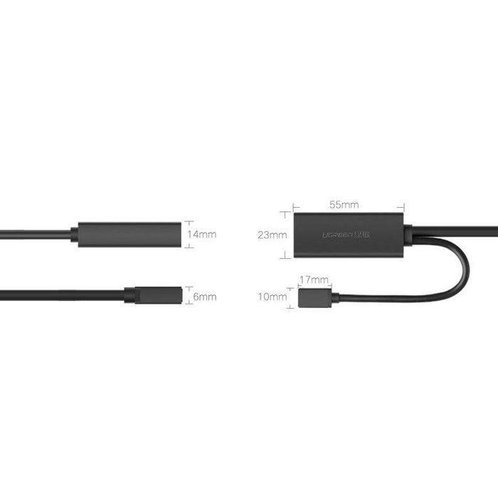 Ugreen active extension cable USB 3.2 Gen 1 (USB 3.0, USB 3.1 Gen 1) 10m black (US175)