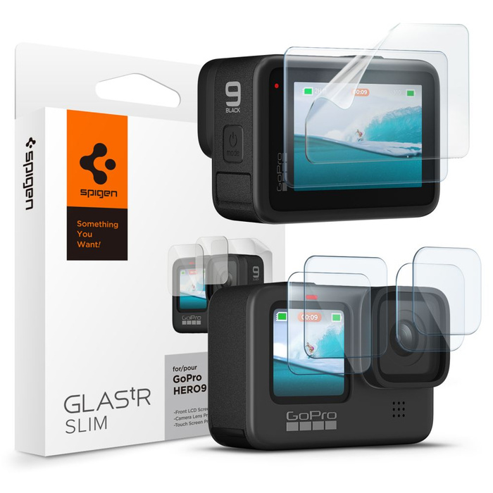 Tempered Glass Spigen Glas.tr Slim + Film 2er-Set Gopro Hero 9 / 10 / 11 / 12 Klar