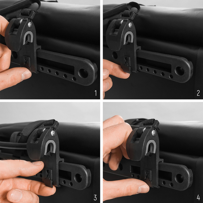 Vodotesná taška na bicykel Wozinsky taška do kufra 25l 2v1 čierna (WBB24BK)