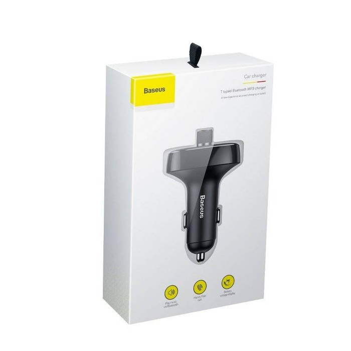 Transmetteur FM Baseus avec Bluetooth USB microSD noir