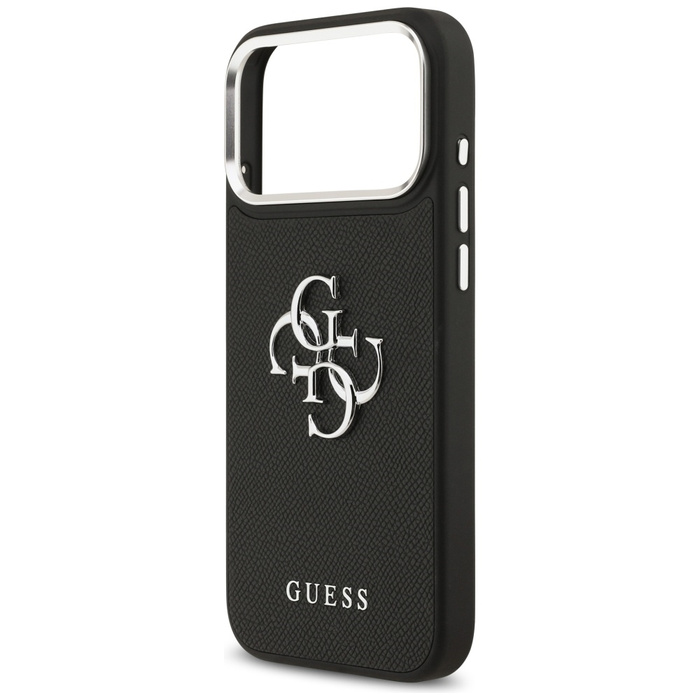 Etui Guess Grained Big 4G Classic Logo   do iPhone 17 Pro Max czarny
