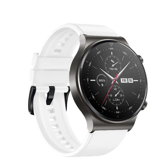 Silikonarmband für Huawei Watch GT 2/3/4/2 Pro/3 Pro/4 Pro/GT 2e 46 mm – Weiß