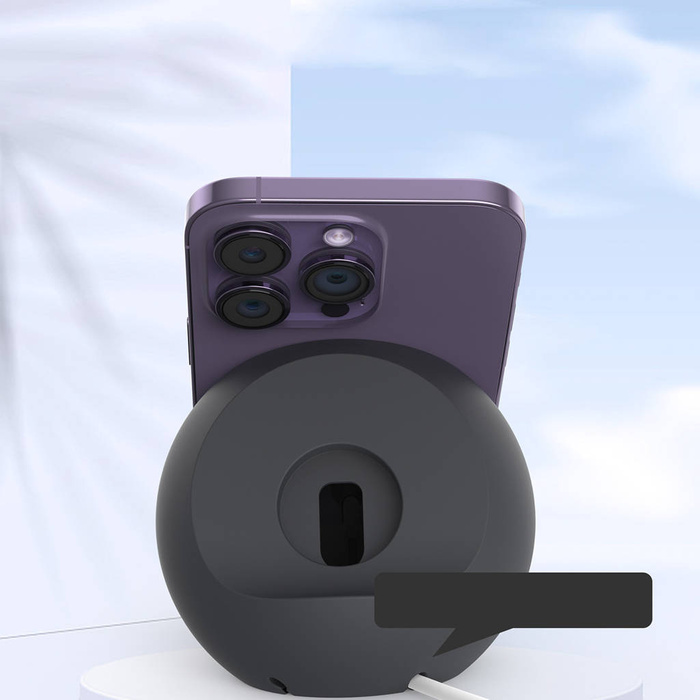 Soporte de cargador de inducción MagSafe para cargador de iPhone y Apple Watch Soporte de teléfono Choetech negro