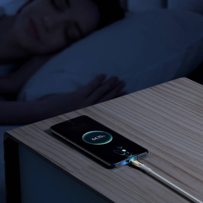 Baseus Glimmer Series kabel pro rychlé nabíjení USB-A - USB-C 100W 480Mbps 1m bílá