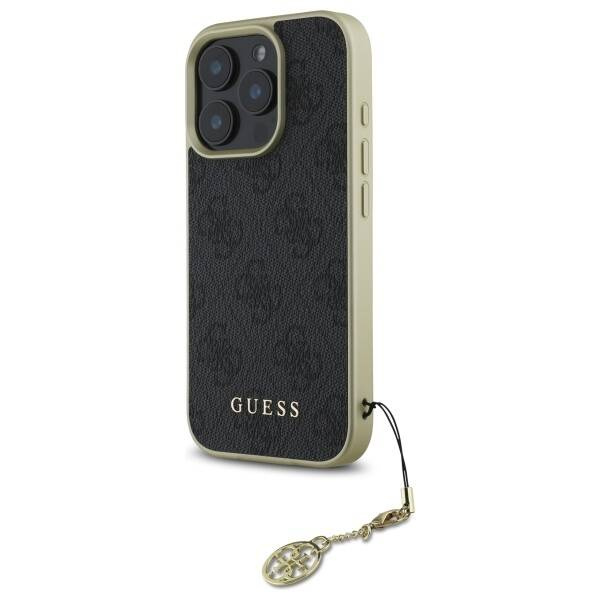 Etui Guess iPhone 16 Pro czarny/black hardcase 4G Charms Collection