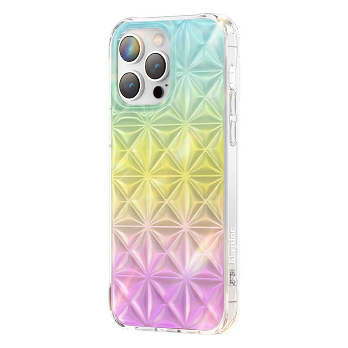 Obal Kingxbar Miya Series Obal iPhone 14 Pro Max kryt zadní duhové zadní stěny Case